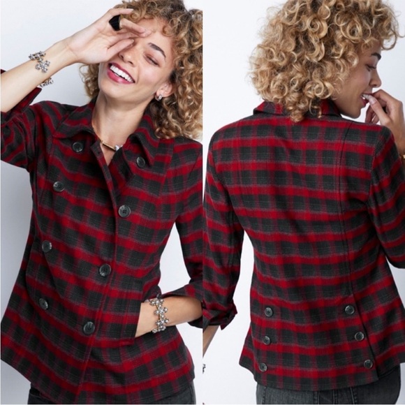 Bundle Cabi Snow Valley Buffalo Check Jacket Reina Houndstooth Club Blazer XS - Picture 2 of 16